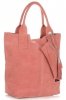 Kožené kabelka shopper bag Vittoria Gotti čokoládová V5190